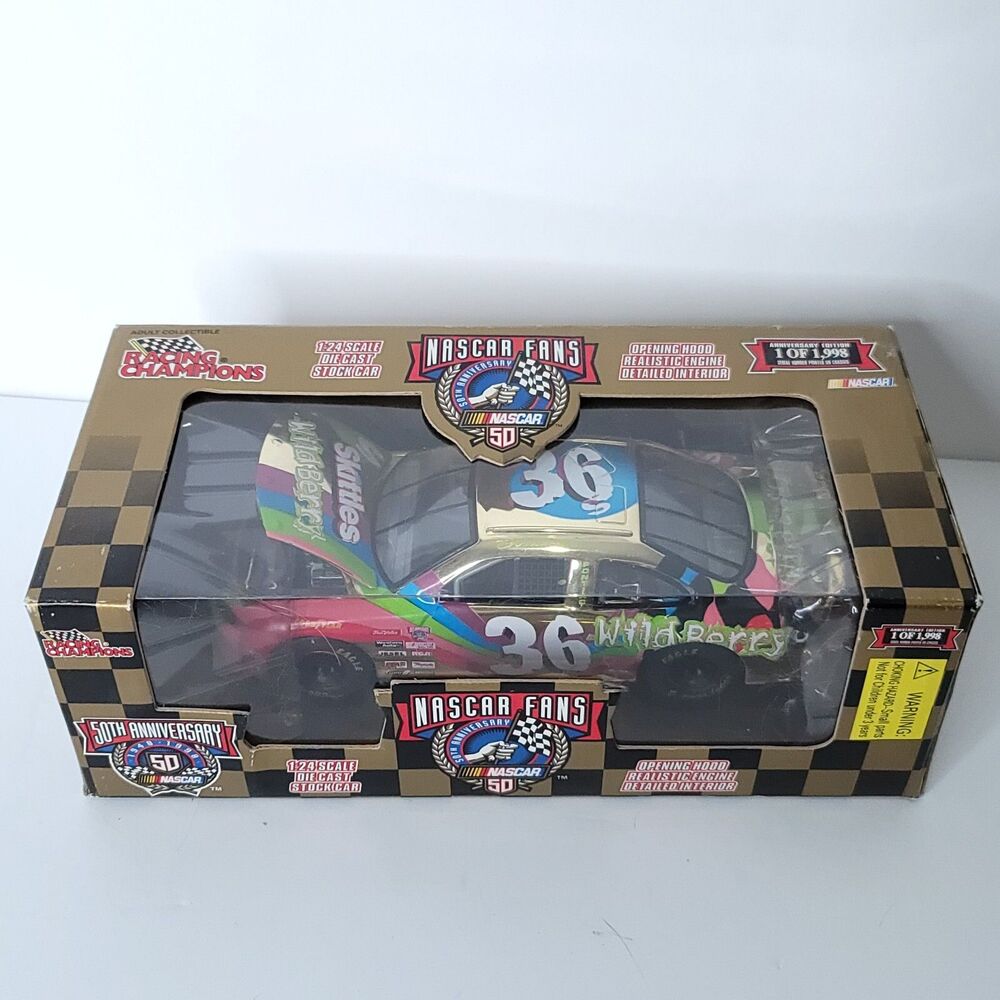 1998 racing champions 1/24 scale NASCAR 50th Anniversary #36 Skittles Wild Berry